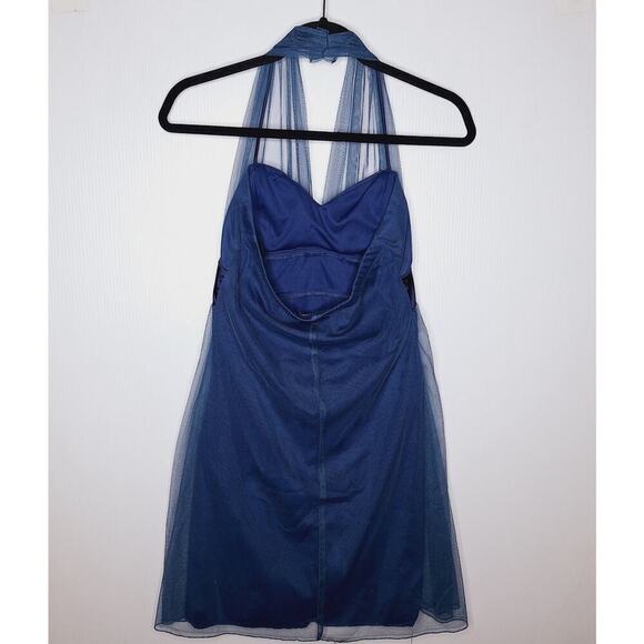 Vintage Y2K Babydoll Dress Halter Mesh Kiki XS Whimsygoth Fairy Coquette Bow - Picture 10 of 10